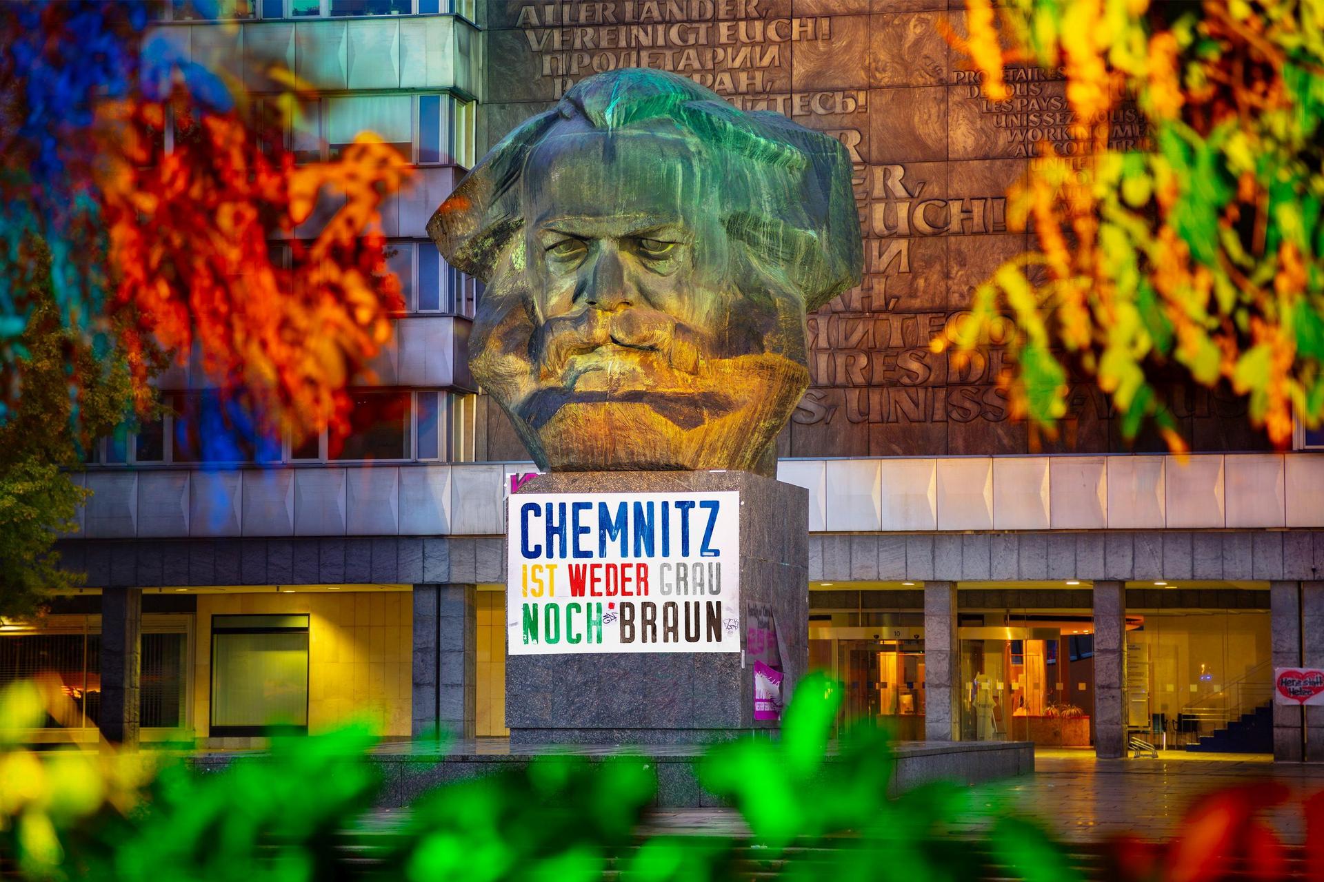 Karl-Marx-Kopf in Chemnitz