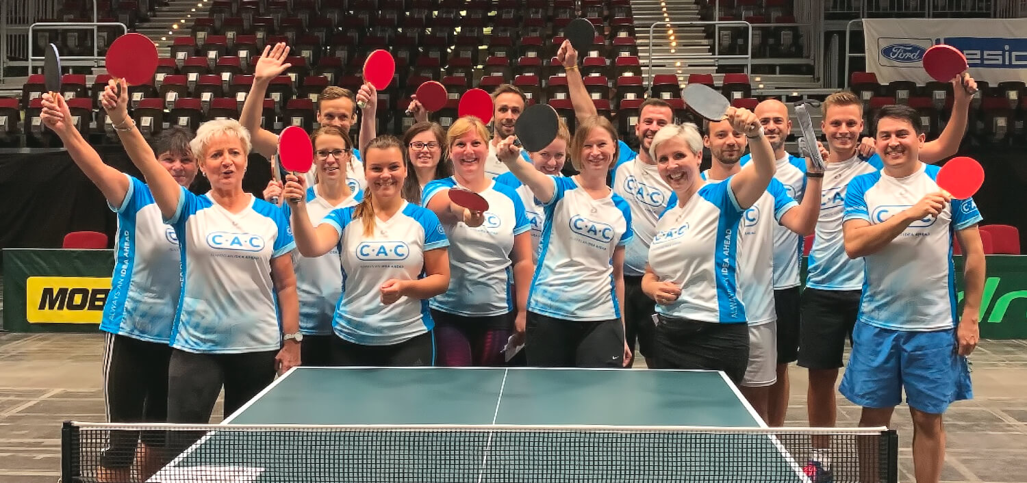 CAC employees at the Table Tennis Company Cup